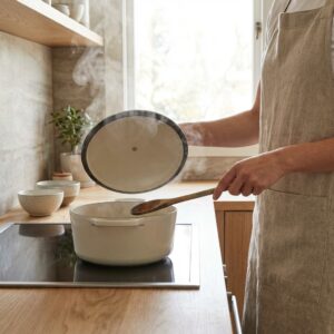 マットエナメル 無水調理 鋳物ホーロー鍋 22cm 両手鍋 ダッチオーブン キッチンインテリア 炊飯