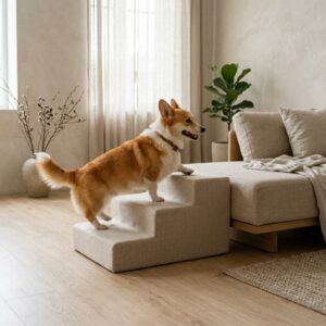 高反発ウレタン ドッグステップ 3段 ペット用 階段 ソファ ベッド 昇り降り ケガ防止 滑り止め カバー